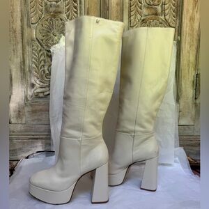 Larroudé Biba Tall Boots ivory boots 7.5